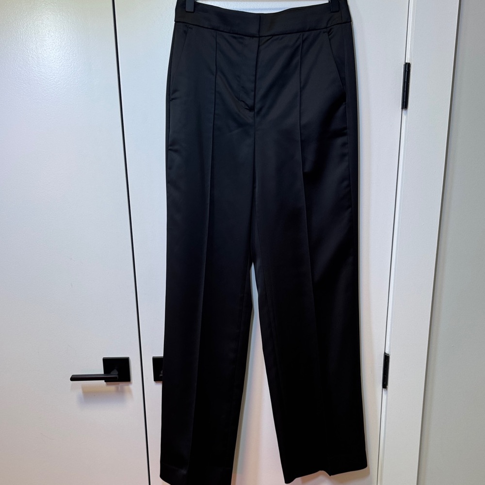 J. Crew Classic Black Satin Women's Trousers